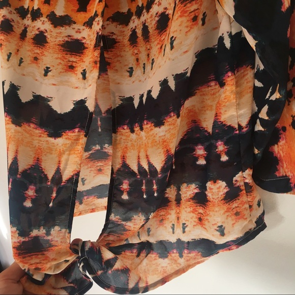 Japna Multi-color Tie Dye Look Top M - Picture 4 of 6